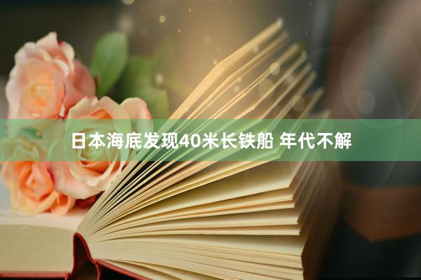 日本海底发现40米长铁船 年代不解