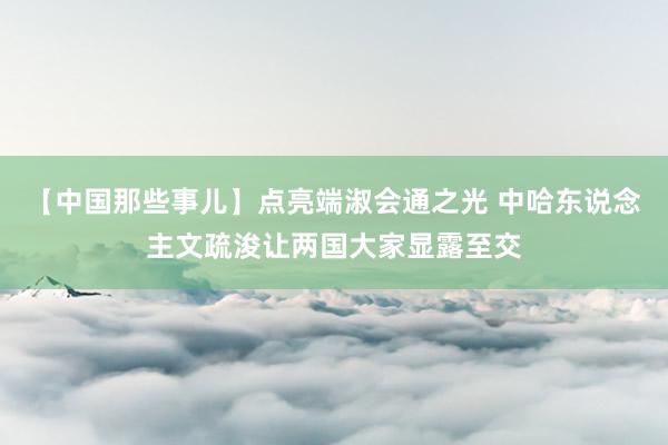 【中国那些事儿】点亮端淑会通之光 中哈东说念主文疏浚让两国大家显露至交