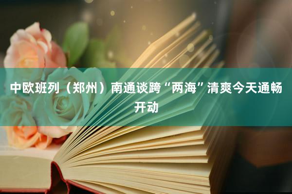 中欧班列（郑州）南通谈跨“两海”清爽今天通畅开动