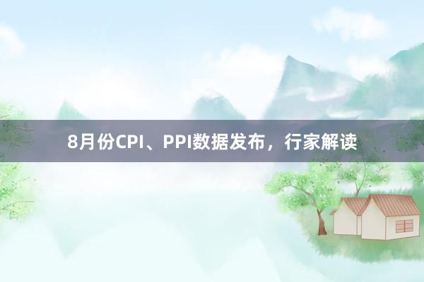 8月份CPI、PPI数据发布，行家解读