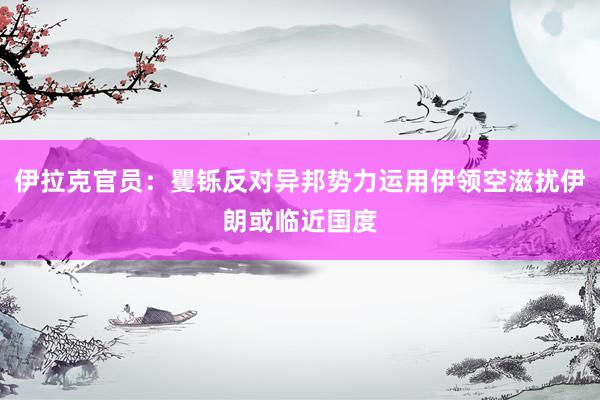 伊拉克官员：矍铄反对异邦势力运用伊领空滋扰伊朗或临近国度